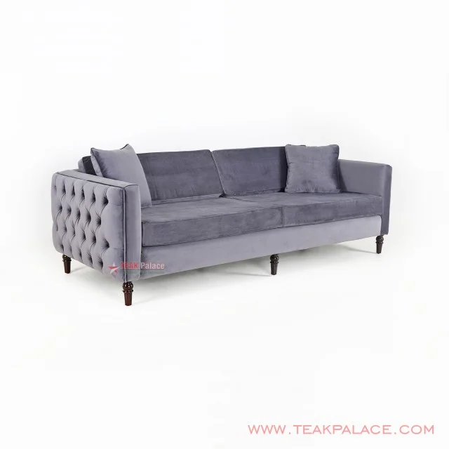 Bulgary Sofa 3 Seater Grey