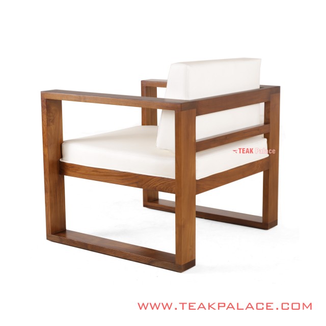 Jual Kursi Tamu Minimalis Jati Kotak Single Putih Teak Jual Kursi Tamu Minimalis Jati Kotak Single Putih Teak
