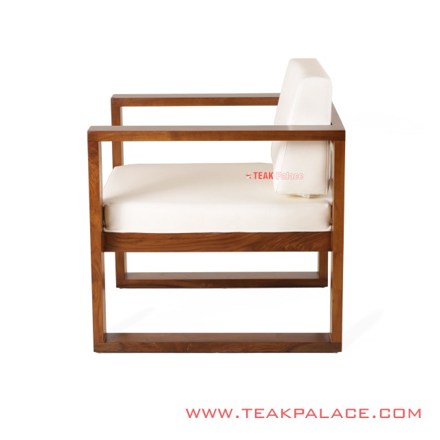 Jual Kursi Tamu Minimalis Jati Kotak Single Putih Teak Palace Jual Kursi Tamu Minimalis Jati Kotak Single Putih Teak Palace