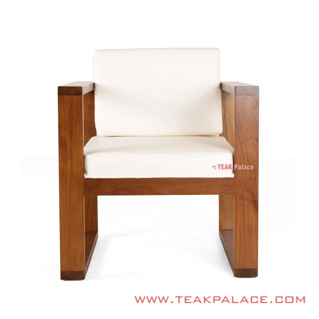 Jual Kursi Tamu Minimalis Jati Kotak Single Putih Teak Jual Kursi Tamu Minimalis Jati Kotak Single Putih Teak