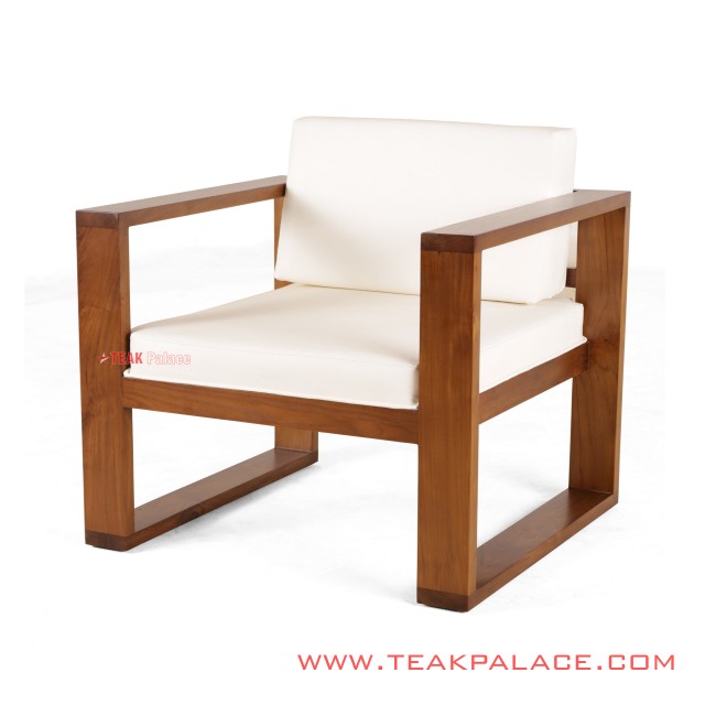 Jual Kursi Tamu Minimalis Jati Kotak Single Putih Teak Jual Kursi Tamu Minimalis Jati Kotak Single Putih Teak