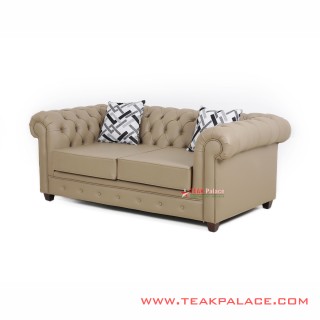  Chesterfield Leather Sofa 2 seater