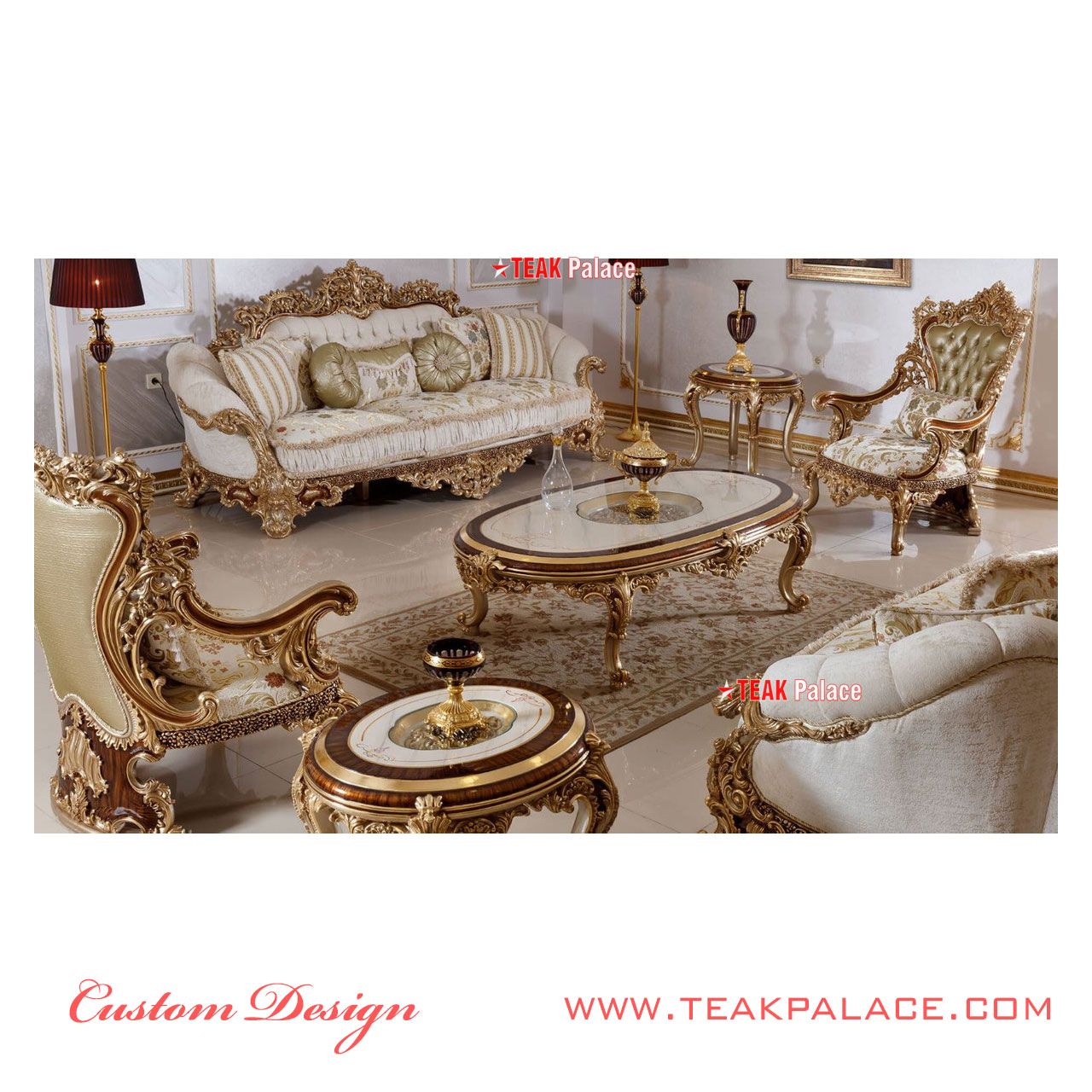 sofa mewah ukir jepara 3 dimensi warna emas baroque 87