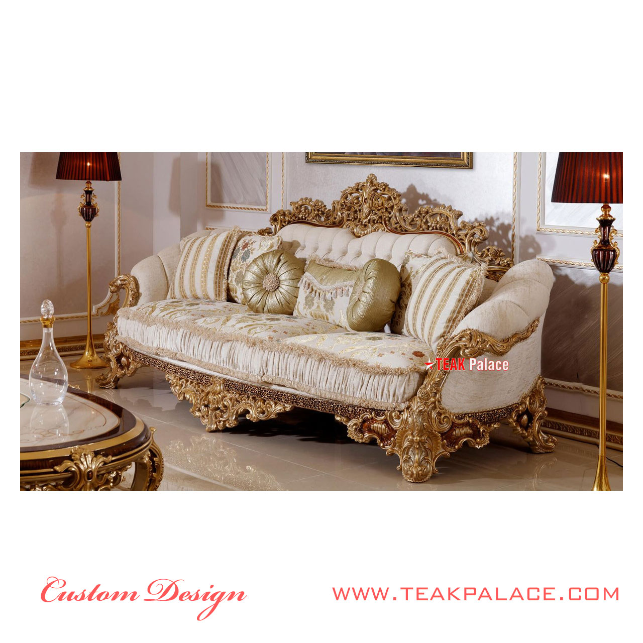 sofa mewah ukir jepara 3 dimensi warna emas baroque 85