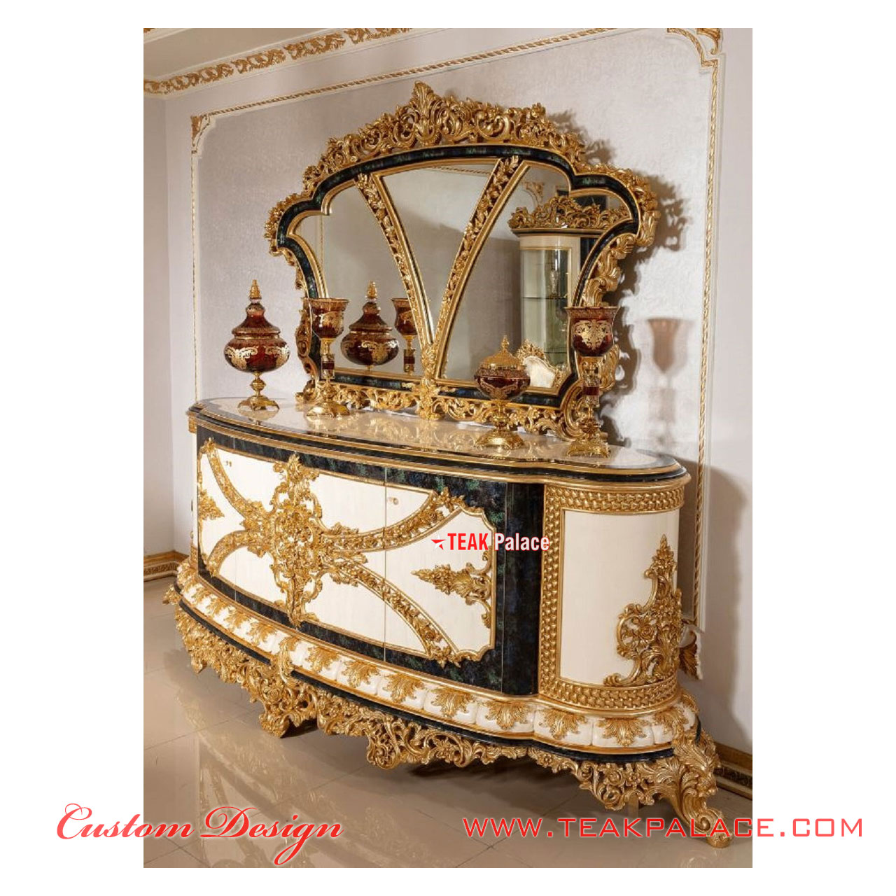 buffet ukir jepara mewah