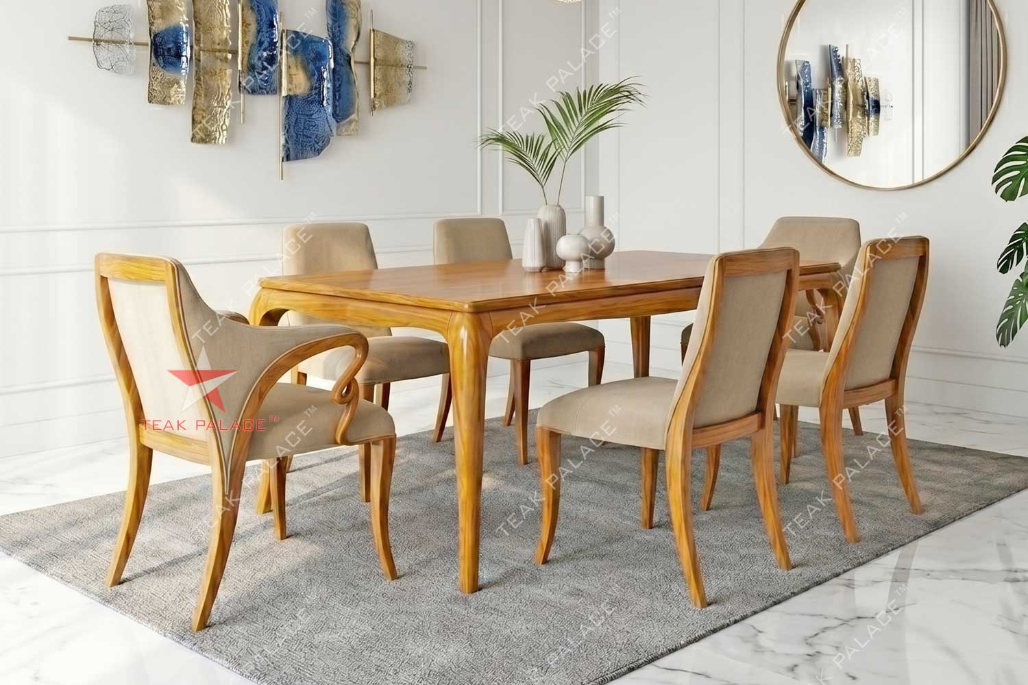 Mebel Jepara Meja Makan Minimalis 6 Kursi Kayu Jati Terbaru