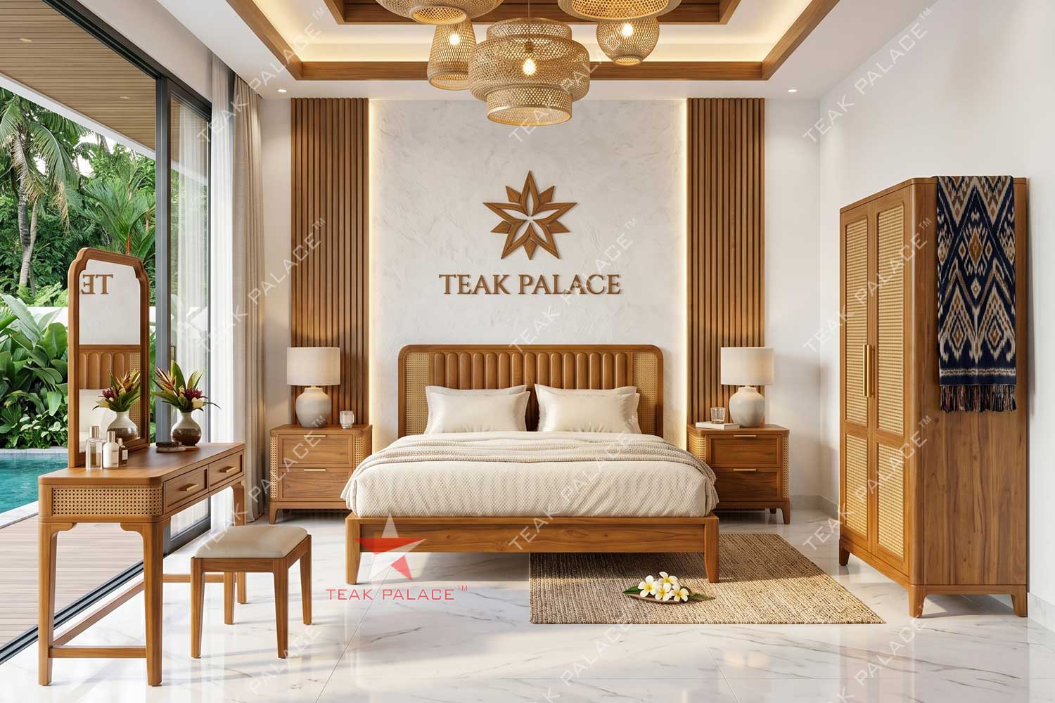 Mebel Jepara Tempat Tidur Minimalis Kayu Jati Villa Bali Terbaru dan Terbaik